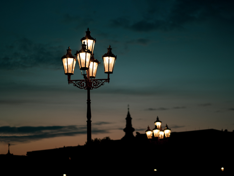 Nočné lampy 1 (fotoplátno L)