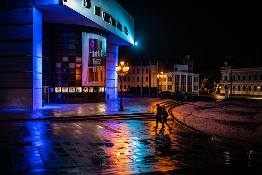 Svätoplukovo námestie, Nitra v noci 